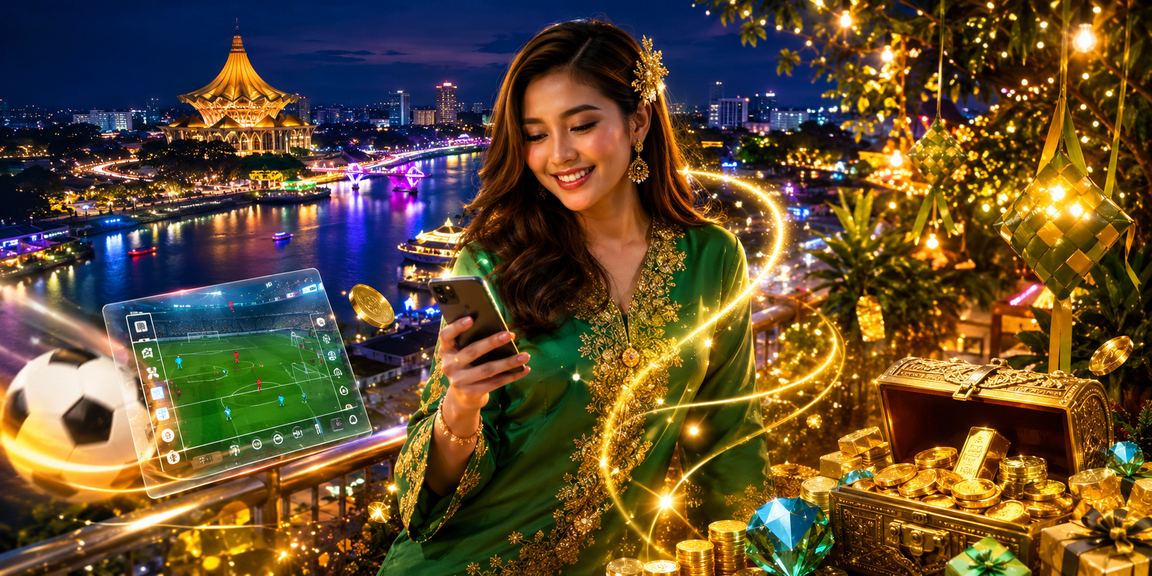 Pengguna Kuching mengakses kasino mudah alih abutogel semasa Hari Raya dengan selamat